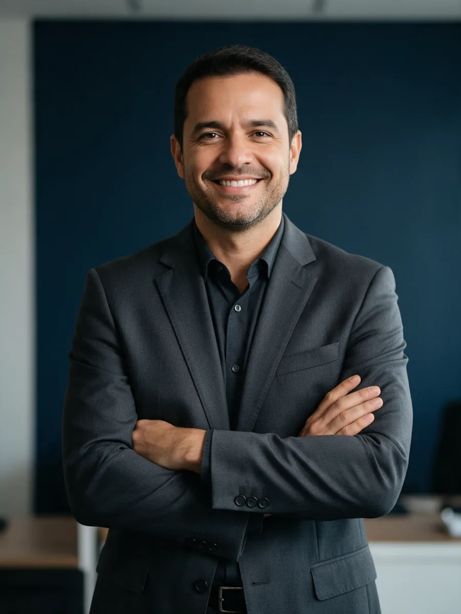 Consultor de negócios em escritório moderno